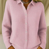 Arabella | Textured Knit Button Up Cardigan