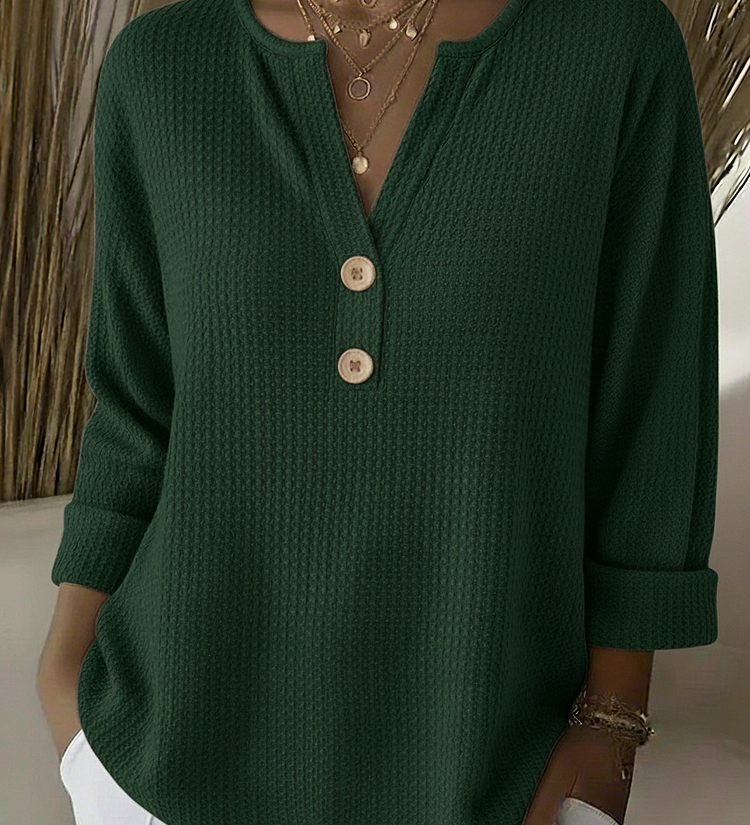 Lucinda | Henley Button Top