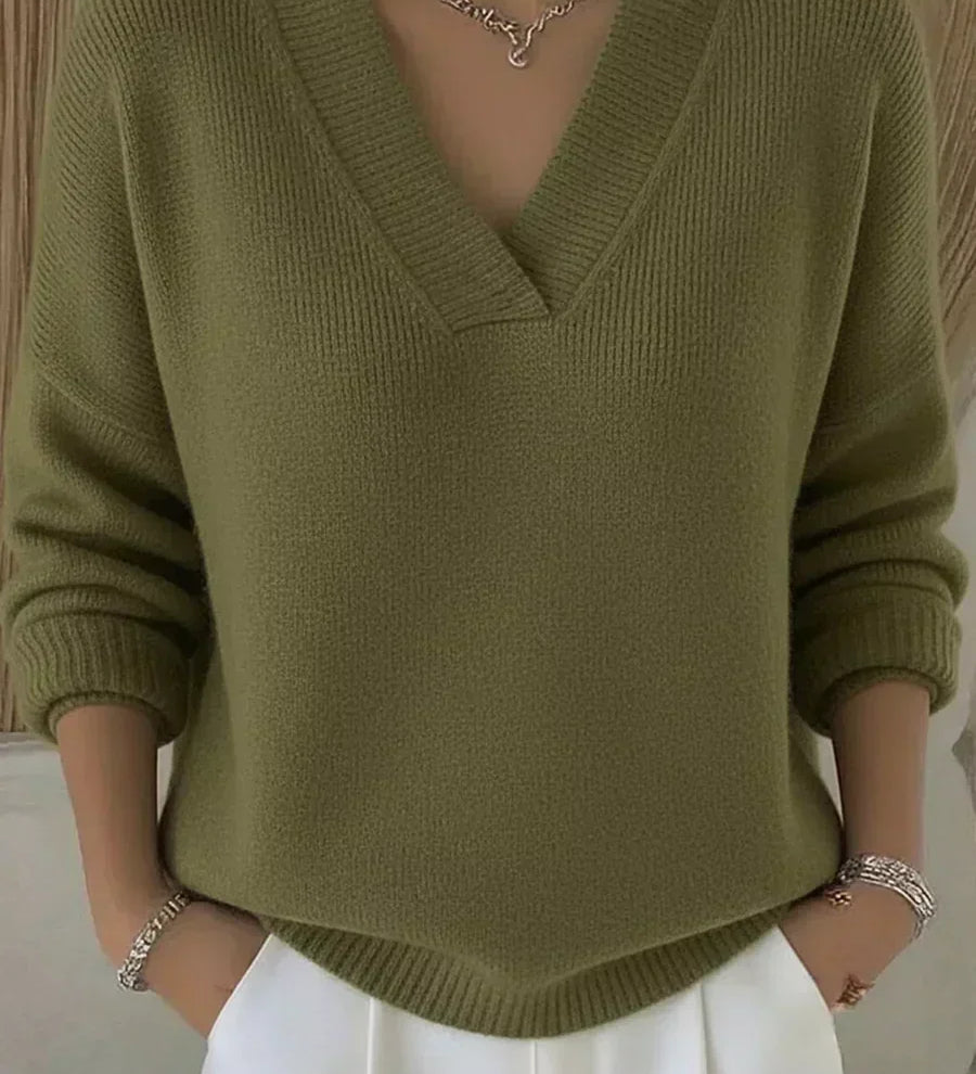 Vivelle | Relaxed V Neck Jumper