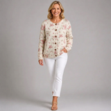 Evanthea™ | Vintage Floral Knit Cardigan Sweater